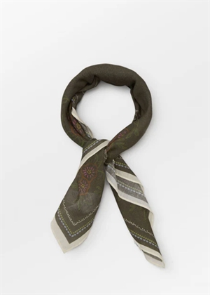 Brodefloria cotta scarf Hot Fudge Brown Becksøndergaard 